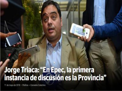 Jorge Triaca: “En Epec, la primera instancia de discusión es la Provincia”